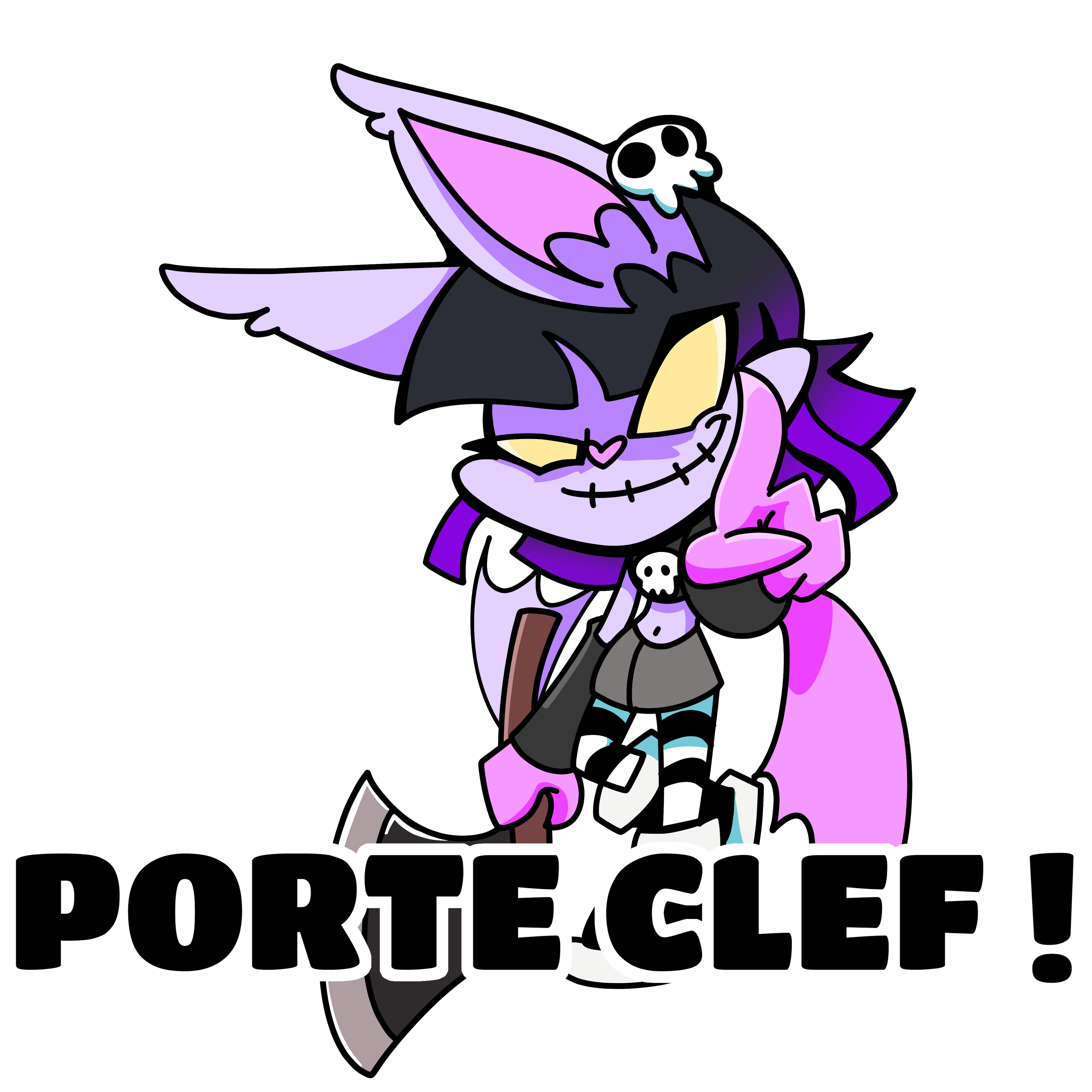 🦇 Porte-clés – Yaya The Bat 🦇